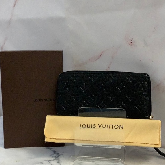 GUC Louis Vuitton Black Empreinte Zippy Wallet - Picture 1 of 6